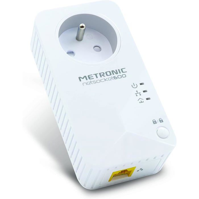 Prise CPL avec prise gigogne - SWROSE -495466 NetSocket 600 Mbps, 1 ...