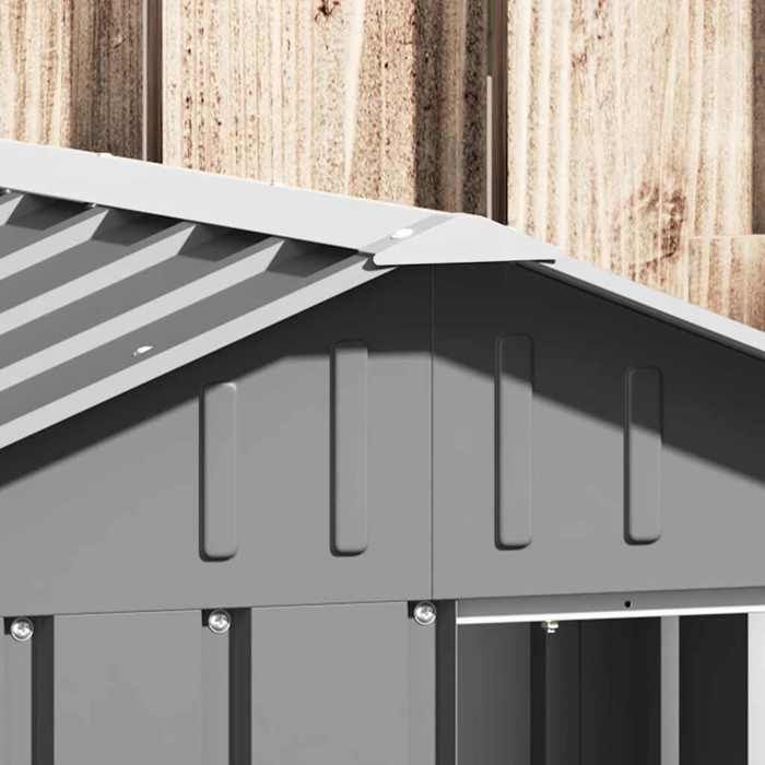 Niche pour chien en acier galvanisé - WIENS - Gris - 1165x103x815 cm - Entrée 47x57 cm - Toit utilitaire - Robuste