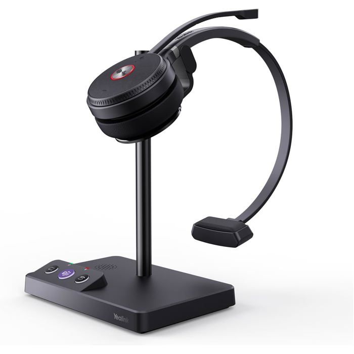 Yealink WH62 Casque DECT sans fil Micro antibruit 13 h dautonomie sur oreille compatible Microsoft Teams