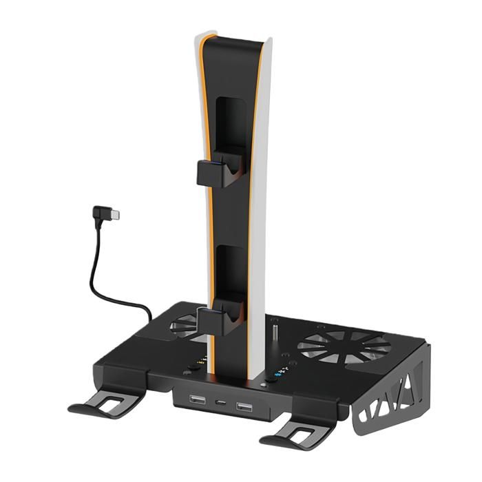 Console Support Support mural PS5 Slim, station de charge manette, support horizontal ...