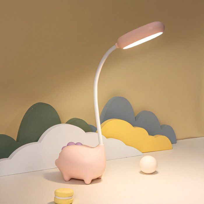 Lampe de bureau pour enfants sans fil rechargeable interface USB à intensité variable avec capteur tactile 3 niveaux de