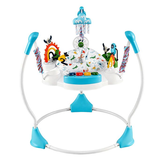 Trotteur Bébé Musical Jumperoo COSTWAY-6 Jouets Interactifs-Lumières et Musique-3 Hauteurs Réglable-Siège à 360°-6+ Mois-Bleu Trotteur Bébé Musical Jumperoo COSTWAY-6 Jouets Interactifs-Lumières et Musique-3 Hauteurs Réglable-Siège à 360°-6+ Mois-Bleu