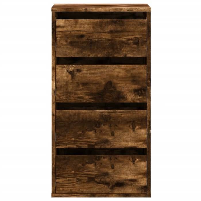 Moderne Commode dangle BURKE MEUBLE BAS vieux bois 40x41x76 cm bois dingénierie AA3205