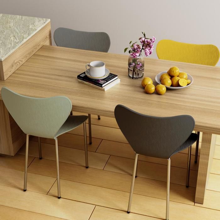 Lot de 4 Chaises de Salle Manger PIPIPOXER Chaises de Cuisine Siège en PP Plastique 45 5x40x82 5 cm Noir/Gris/Jaune/Vert