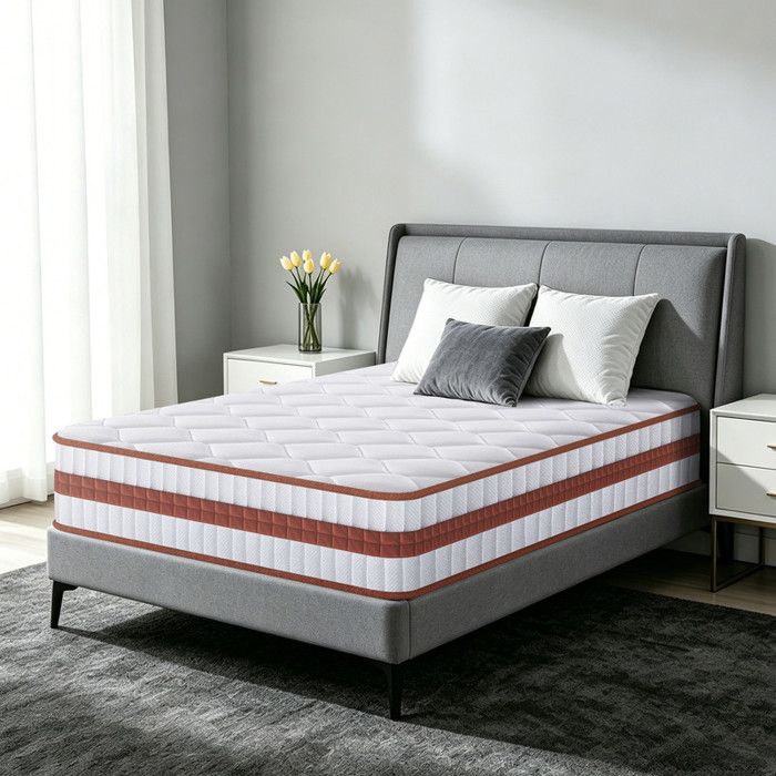 Matelas 90x190 cm OEKO-TEX Mousse mémoire de forme Silence Ergonomique et Anti-acariens Chaud et Respirant Épais 26 cm