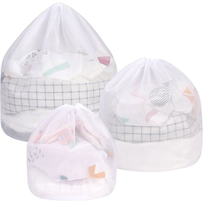 Lot De 2 Sacs Filet CREATCABIN – 39,5x35cm, Cordon De Serrage, Polyester, Respirant, Pour Plage Ou Sport