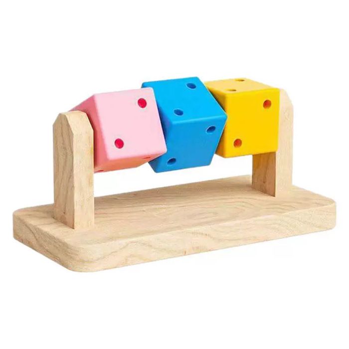 Jouet en bois pour animaux de compagnie - Phoesky - Pour cochons dInde et hamsters - Disque doré