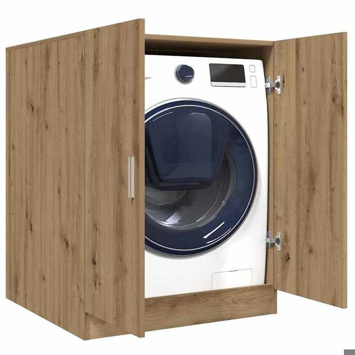Joli & Fonctionnel - Colonne Salle De Bain - Meuble pour machine à laver - Etagères Réglable - chêne artisanal 70 5x71 5x91 5 cm kda Joli & Fonctionnel - Colonne Salle De Bain - Meuble pour machine à laver - Etagères Réglable - chêne artisanal 70 5x71 5x91 5 cm kda
