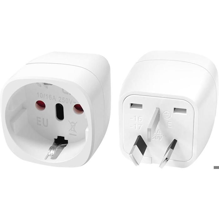 2 Pièces Adaptateur de Voyage France vers Australie/Chine Adaptateur Voyage pour Australie Chinoise Nouvelle Zelande Fidji