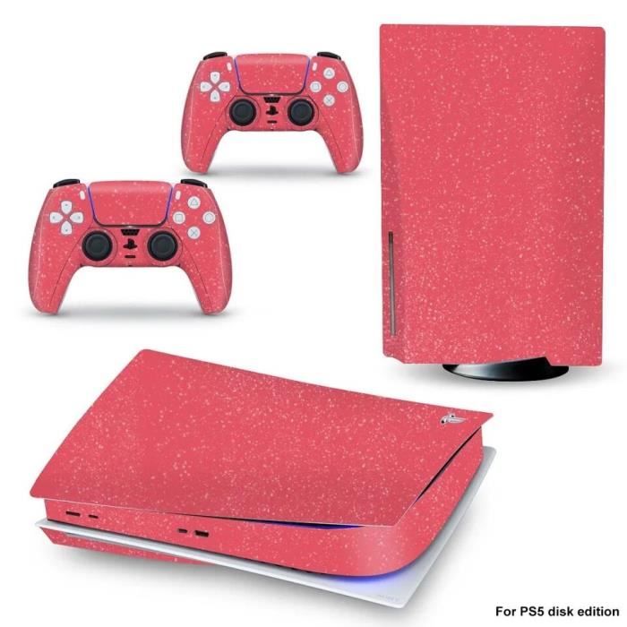 rose - Autocollant de peau édition de disque PS5, pour Console de disque  PlayStation 5 et 2 contrôleurs