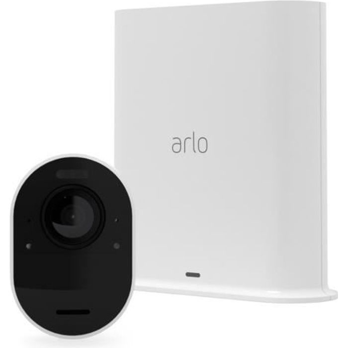 Caméra de surveillance Arlo Ultra 2 - Wifi sans fil - Blanc - 4K - Batterie de 6 mois - Champ de vision à 180°
