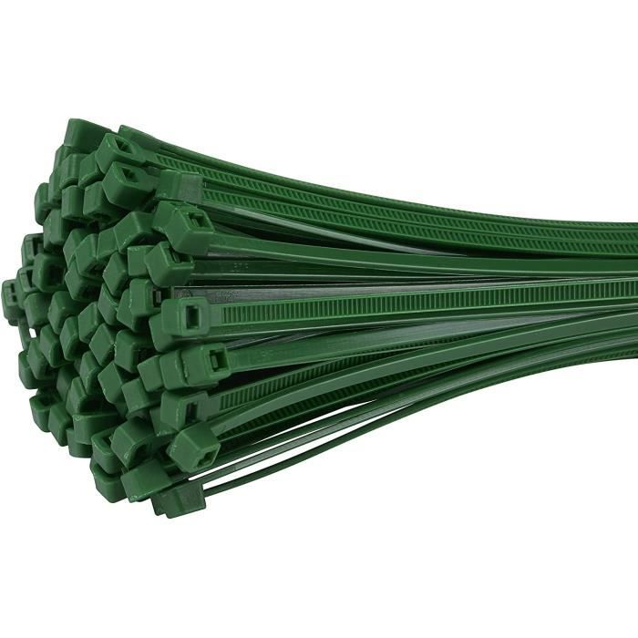 Attaches de câble Ensemble Vert 2,5 x 200 mm 50 pièce pour Jardin, Ordinateur, Voiture, vélo, Tondeuse à Gazon, clôture, Ordin[568]