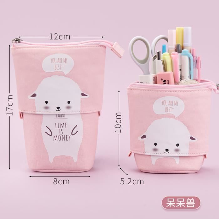 Trousse à Crayons 3D Kawaii Mignonne de Grande Capacité,Boîte à Stylos