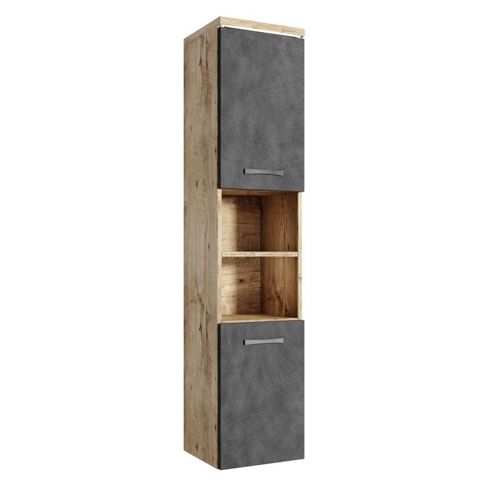 Armoire de rangement Badplaats Paso 160 cm - Chene gris - Haut placard colonne Armoire de rangement Badplaats Paso 160 cm - Chene gris - Haut placard colonne