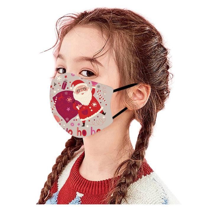 ZFSHEN 50/100 Pièces Enfants Masque Jetable 3 Couches Filtre,Mignonne Facial imprimé Sport Anti-poussière Les Extérieurs Bandana,Confortable, Respirable Fille et Garçon (C8, 100