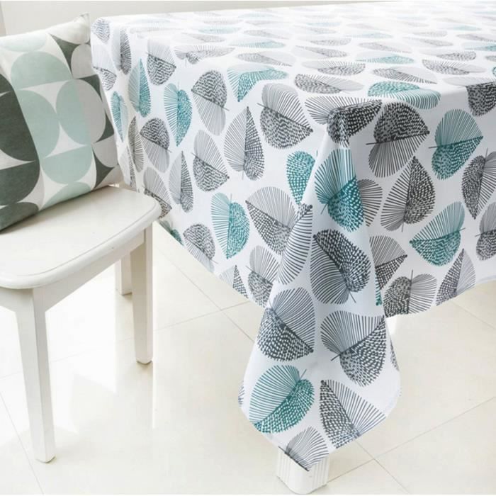 Nappe Imperméable de Table Rectangulaire Lavable Entretien Facile (140 ...