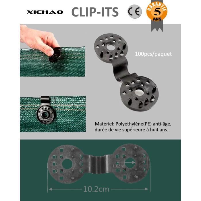 Clips de Fixation pour Brise Vue, SPRHR 100 Pièces Clips pour