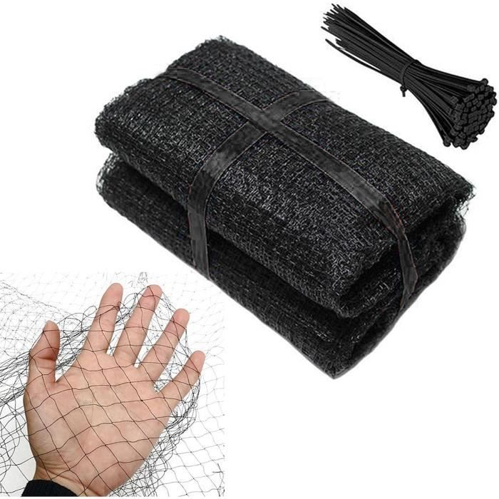 Filet Anti-oiseaux Jardin 4x10 M - Maille 15x15 Mm En Polyéthylène Robuste Pour Protéger Fruits, Fleurs, Bassin