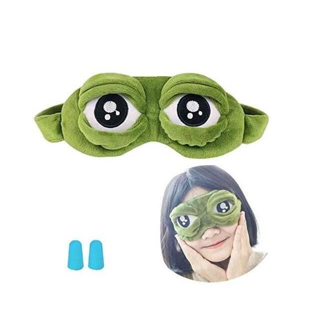 Masque Sommeil 3D Grenouille BetterJonny - Anti-Lumière - Drôle Et Confortable