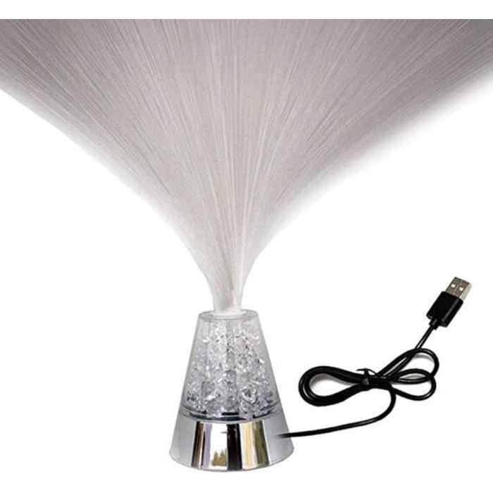 Lampe à Fibre Optique LED à Changement De Couleur Veilleuse DAmbiance Avec CâBle USB (Sans Batterie) Lampe à Fibre Optique