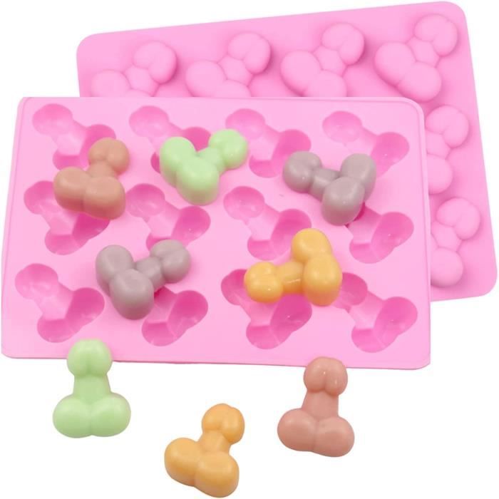 Lot De 10 Moules à Gâteau En Silicone Forme Train - Couleur Rose, Neufs