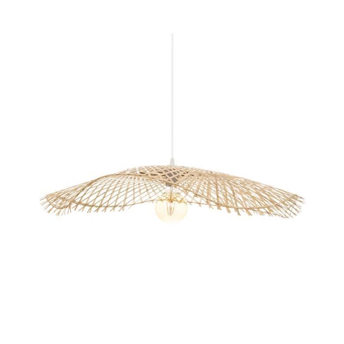 Lampe à Suspension - Eazy Living - Laurel - Ø 75 cm - Beige - Bambou