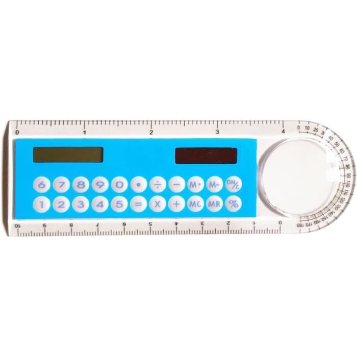 Calculatrice Solaire SODIAL Format Carte – Blanche, Super Fine, Idéale Pour Le Bureau