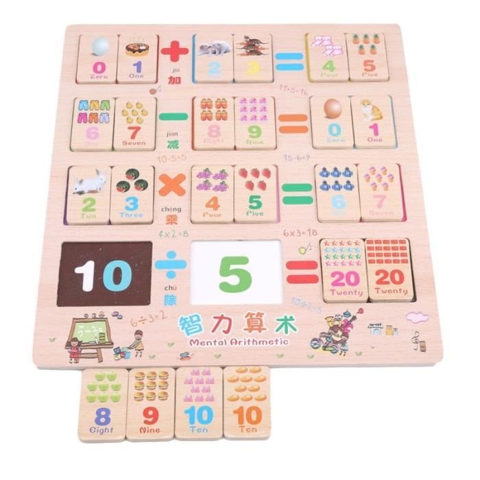 Jeux D Apprentissage 99 Table De Multiplication Jouets Mathematiques Bebe En Bois Jouet Mathematique 10 10 Figure Type 942483 Achat Vente Jeu D Apprentissage Cdiscount