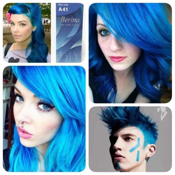 Coloration Bleu pour Cheveux Teinture capillaire