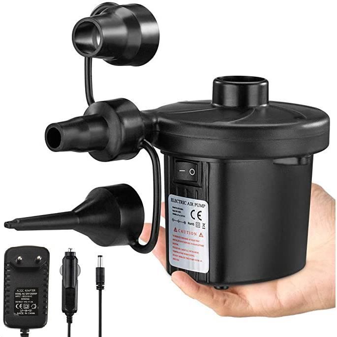 Pompe électrique Portable 240V Pour Lit Gonflable Et Piscine - Avec 3 Adaptateurs