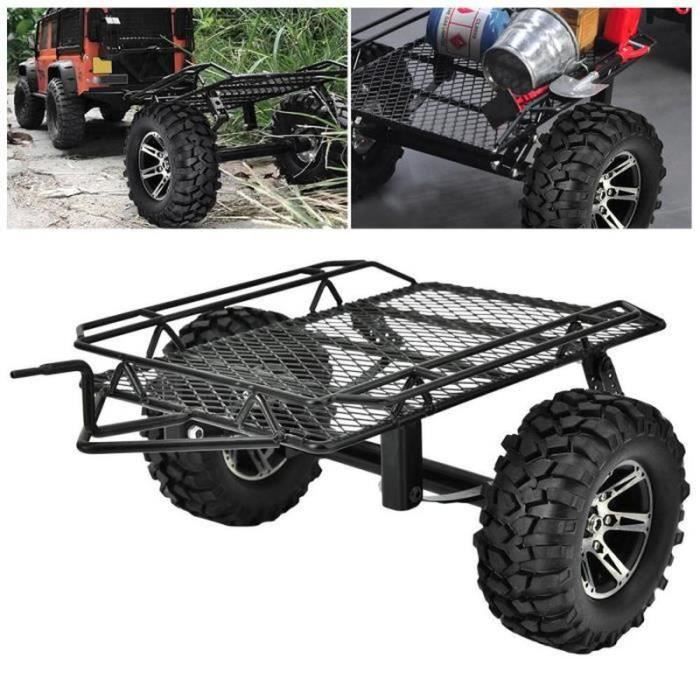 Focket – Remorque Bascule 1/10 En Métal – Caoutchouc + Métal – Pour SCX10, TRX4, D90, CC01