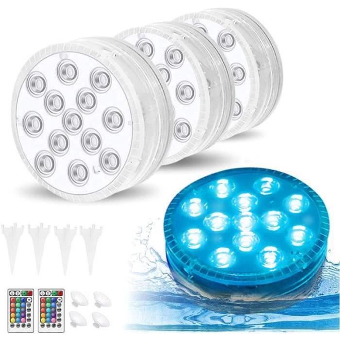 Lampe Piscine Submersible LED RGB IP68 - Contrôle APP Et Télécommande - 6V, 16 Millions De Couleurs - Pour Fontaine, étang - 11