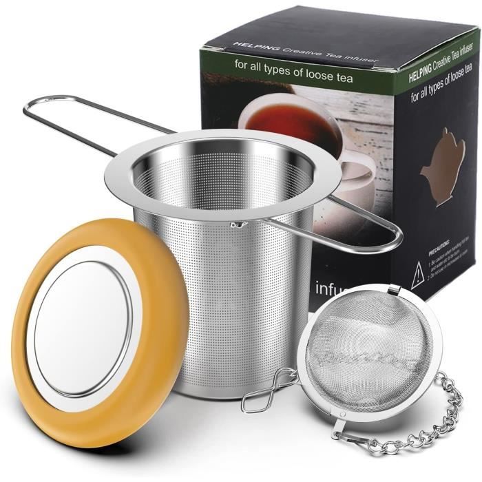 2PCS Infuseur à Thé En Acier Inoxydable, Filtre à Thé Avec