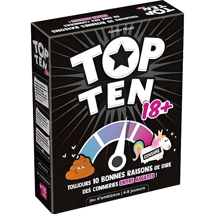 Cocktail Games, Top Ten 18+, Jeu de société
