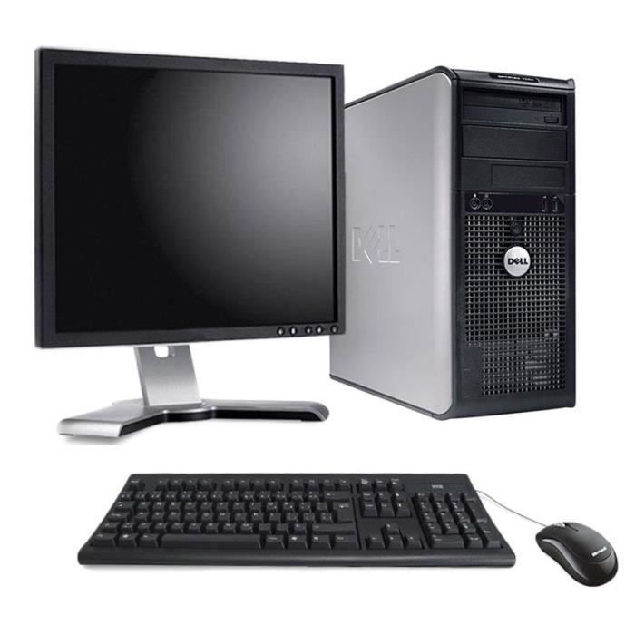 Pc De Bureau Dell Optiplex 360 Format Tour 2 93ghz 4 Go 250 Go Ecran 17 Pouces Prix Pas Cher Cdiscount