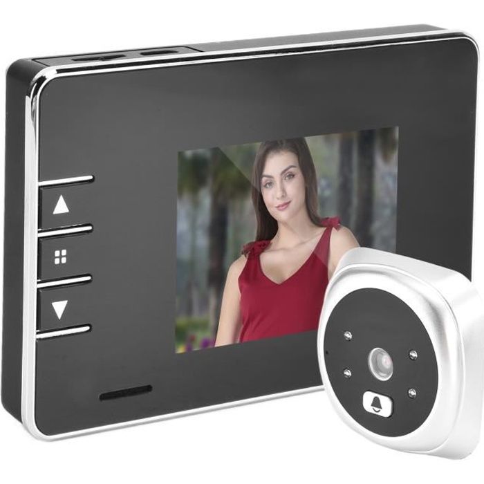EBTOOLS sonnette de porte intelligente Sonnette vidéo intelligente Écran LCD TFT 3 pouces Caméra de vision nocturne infrarouge