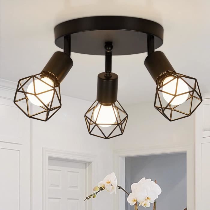 plafonnier led 30w, 3 carrés lampe de plafond moderne 35cm lustre
