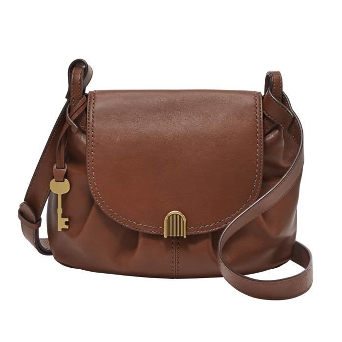 sac fossil marron