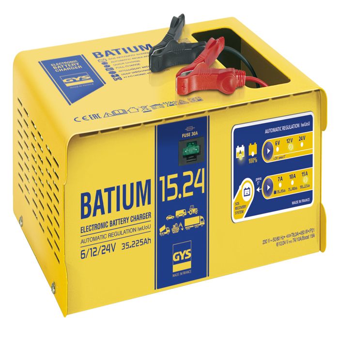 Chargeur automatique GYS 024526 6 V, 12 V, 24 V - Electronic France
