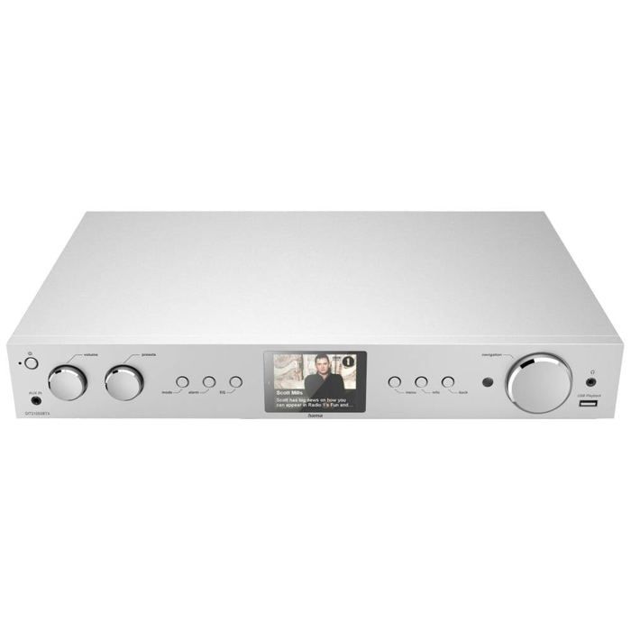 Hama DIT2105SBTX Radio de table Internet DAB+ DAB FM Bluetooth USB WiFi radio internet argent