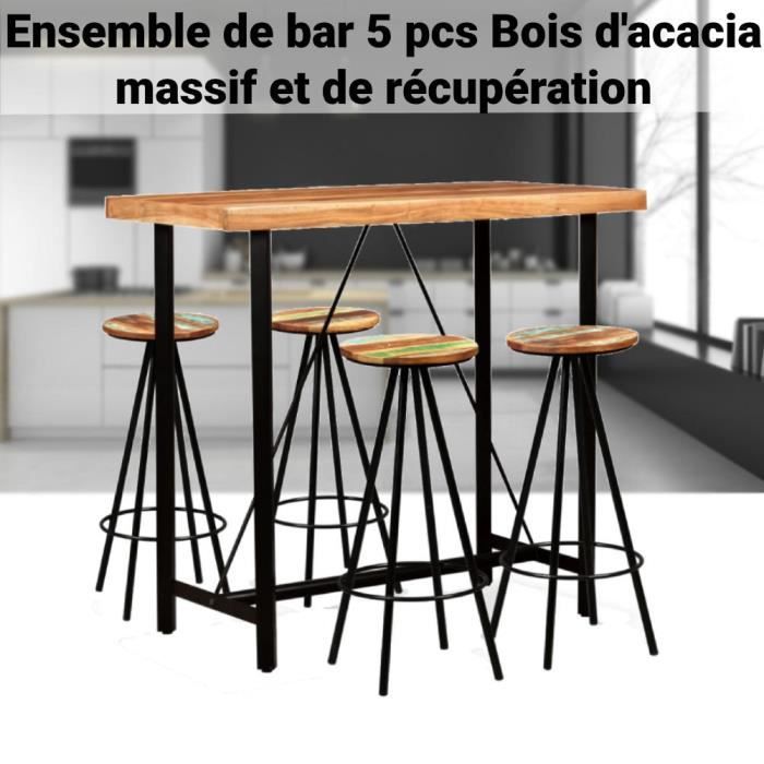 CEN Meubles de salle à manger Ensemble de bar 5 pcs 120 x 60 x 107 cm ...