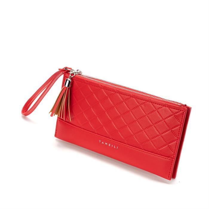 SACOCHE Femme - Grande capacit?� ?�l?�gante avec fermeture ?�clair - rouge changyingsi�?� - Cdiscount 