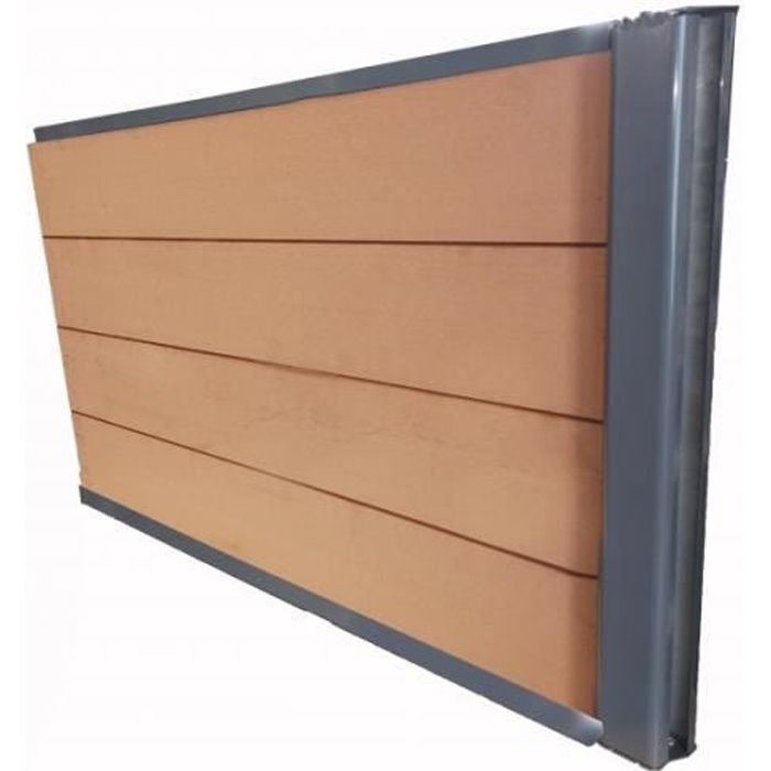 Kit extension complet pour clôture composite - MCCOVER - Brun rouge - 150 cm x 180 cm