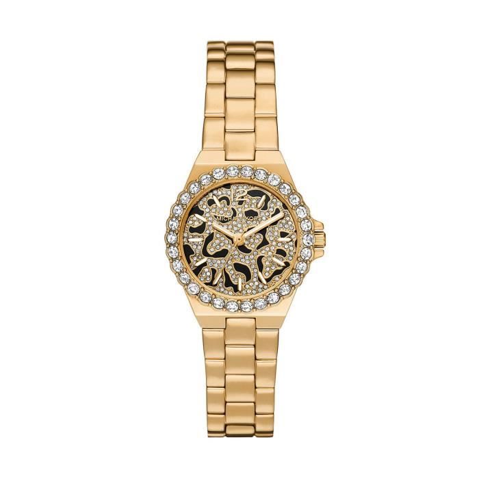 montre femme michael kors en acier jaune etanche - 245299