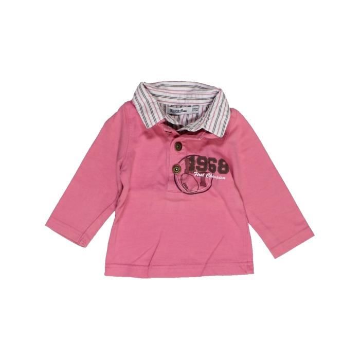 Polo Manches Longues Bebe Garcon Tape A L Oeil 6 Mois Rose Hiver Vetement Bebe Rose Cdiscount Pret A Porter
