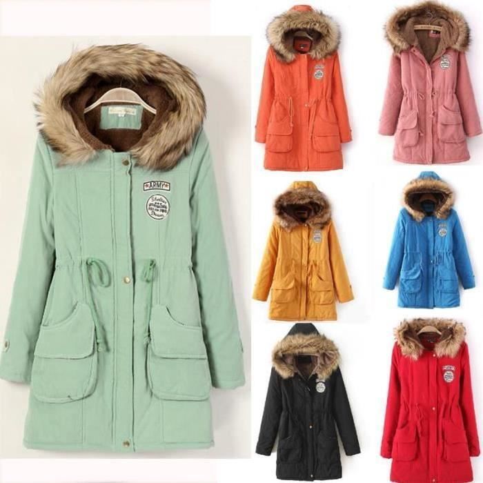 New Parka Veste D Hiver Pour Femme Manteau D Hiver Manteau De Veste 5 Color Mix Gr S Xxxl Noir Achat Vente Manteau Caban Soldes Sur Cdiscount Des Le 20 Janvier Cdiscount