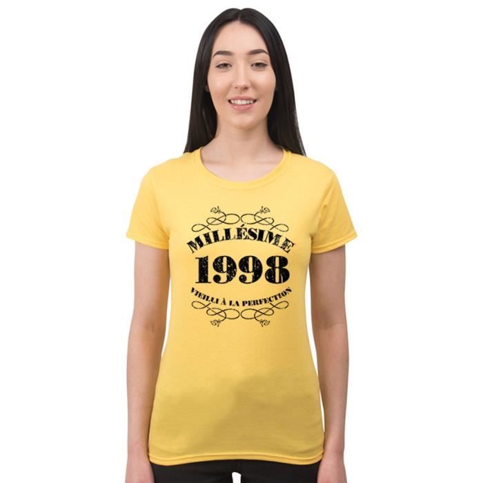 T Shirt Anniversaire Ans Femme Millesime 1998 Xl Jaune Jaune Achat Vente T Shirt Cdiscount T Shirt Anniversaire Ans Femme Millesime 1998 Xl Jaune Jaune Achat Vente T Shirt Cdiscount