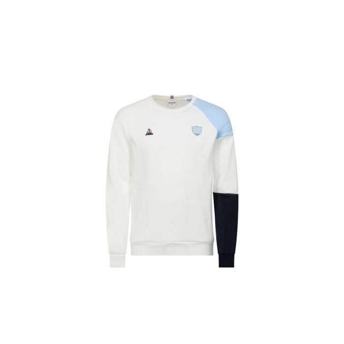 Sweat rugby Racing 92 fanwear 2019 2020 adulte Le Coq Sportif Taille S Manches longues Col arrondi Blanc Cdiscount Pret a Porter