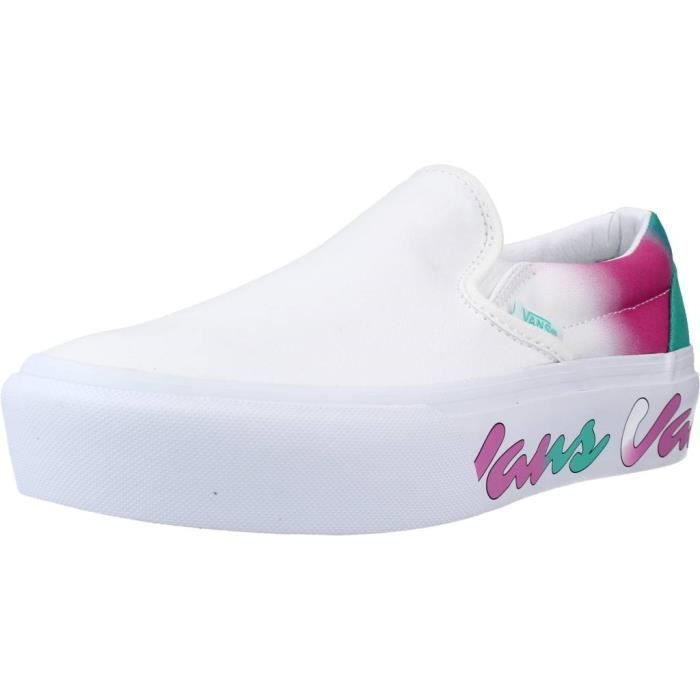 Vans Basket Vans - 125049 - Blanc - Femme - Adulte - Plat - Textile - Lacets