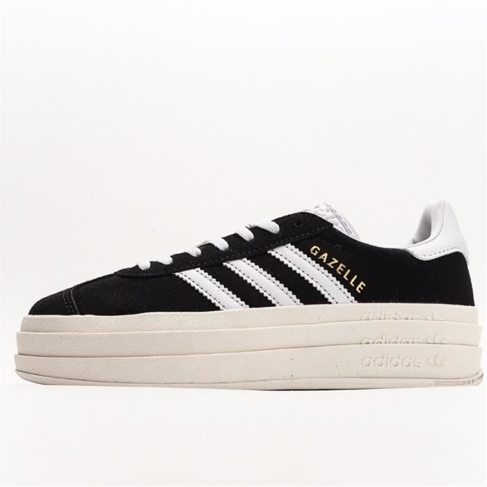 Baskets femme en cuir suédé avec semelle plateforme - Adidas noir | GEMO